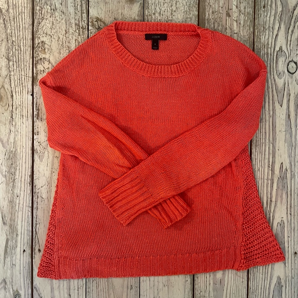 J Crew Orange/Coral Sweater